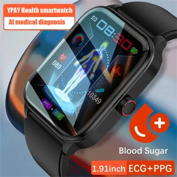 2023 Нови умни часовници за здравето ET540 1,91-цолови Bluetooth-предизвикателство ECG + ТОЧКИ за мониторинг на сърдечната честота NFC мъжки и женски умни часовници за здравето