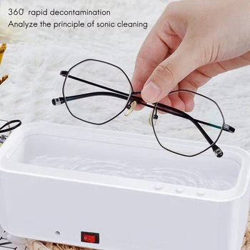 2X Ултразвукова чистящая машина 45000 Hz Високочестотен вибриращ препарат за измиване на бижута, очила, часовници, пръстени за измиване