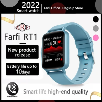 Farfi RT1 Bluetooth Smart-Часовници Кръвно Налягане наблюдение на Сърдечната Честота Екран, Будилник За Сън Спортен Смарт Гривна За IOS и Android