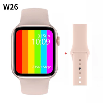IWO W26 Смарт Часовник От Розово Злато Разпродажба 1,75 HD Екран, Bluetooth Предизвикателство Измерване на Температура Мъжки Умен Часовник Iwo 12 За ios и Android