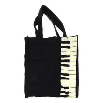 Модни черни клавиши на пиано, музикална чанта, чанта за количка, чанта