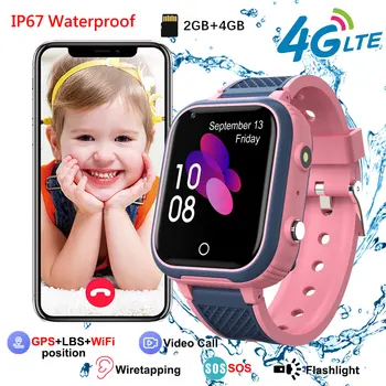 Новата 4G смарт часовници детски GPS WIFI СРЕЩА тракер местоположение умни часовници за деца Камера за видео разговори водоустойчива IP67 умен часовник