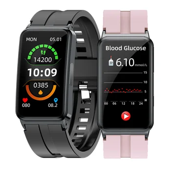 Новите смарт часовници за измерване на нивото на глюкоза в кръвта, ЕКГ, VSR, температурата на тялото, наблюдение на сърдечната честота, Водоустойчив IP67 смарт гривна за фитнес