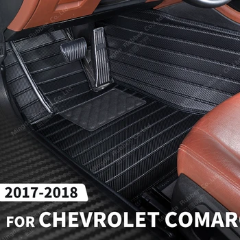 Обичай подложки, изработени от въглеродни влакна за Chevrolet Comaro 2017 2018, carpeted floor, за краката, аксесоари за автомобилен интериор, Q